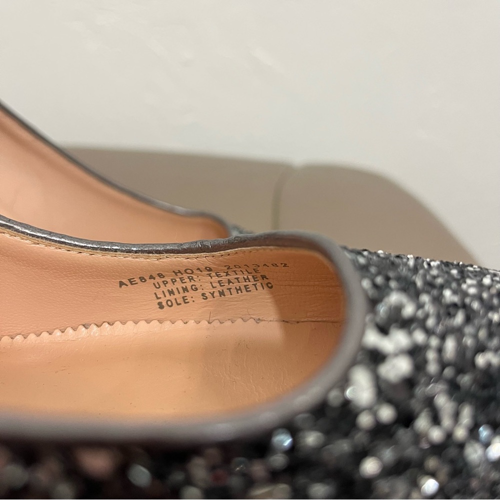 J. Crew Elsie Pumps in Gunmetal Glitter Formal Party Heels Size 9.5 - Picture 7 of 12